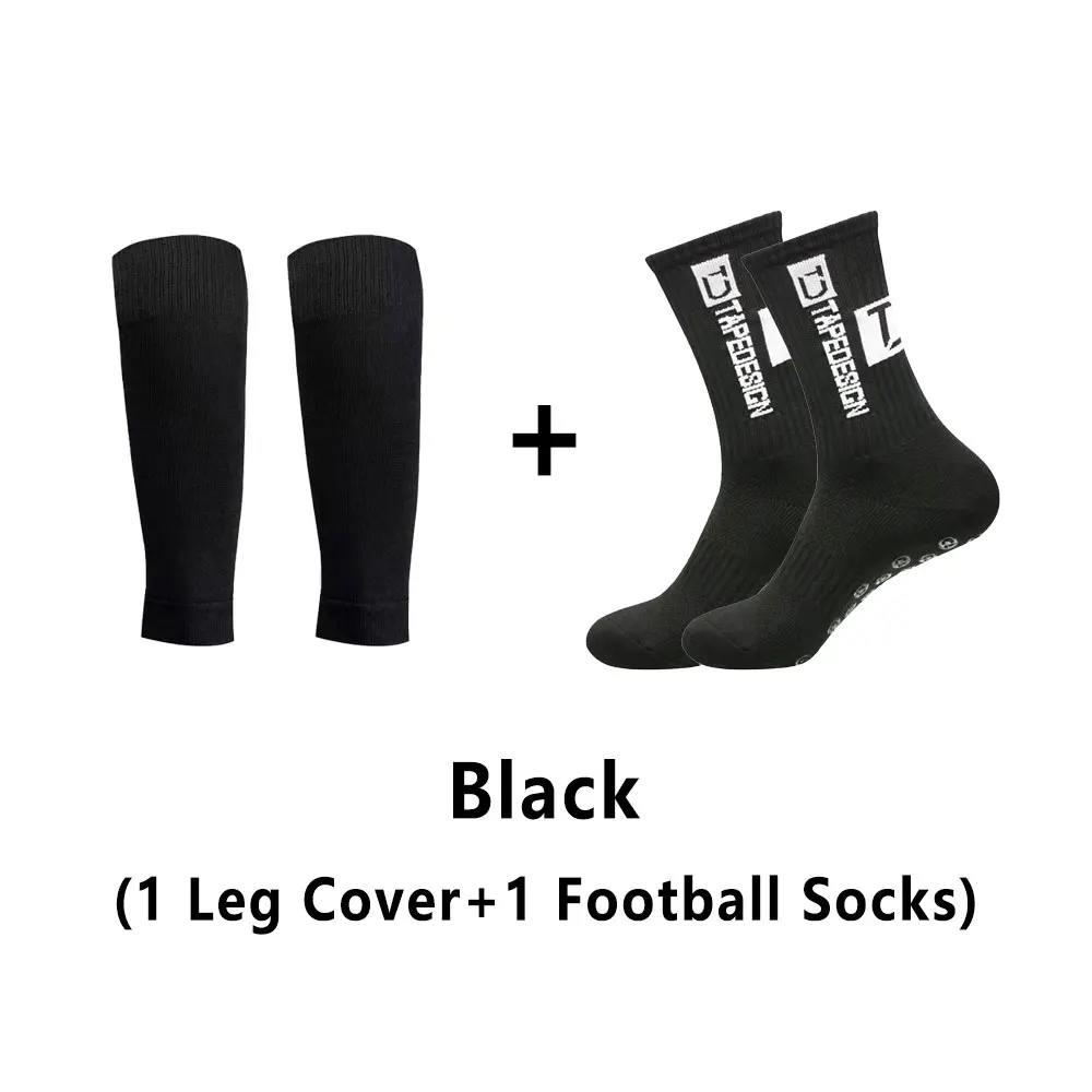 1 Set High Elastic Football Shin Guards Socks Leg Coveradult Youth Outdoor Sports Protective Equipment Non-slip Soccer Socks