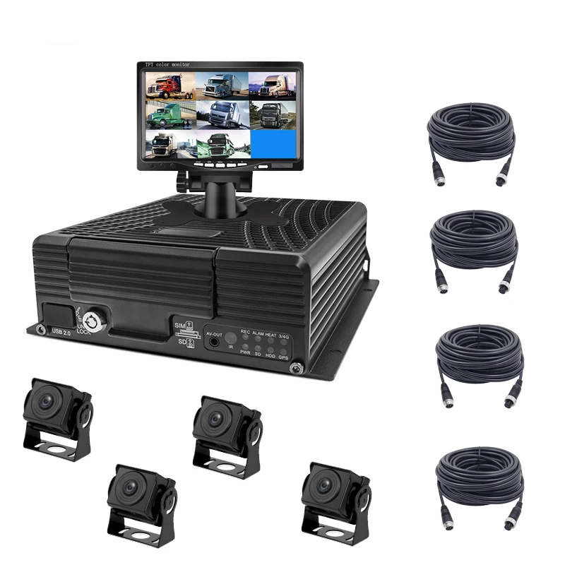 4 Channel Car Security 4g Wifi Gprs Gps Dvr Mobile Dvr System