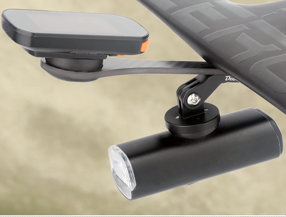 Deemount Fahrrad-Scheinwerferhalterung mit integriertem Lenker, passend für Gopro-Sportkamera, Verlängerungsständer aus Aluminiumlegierung für Computer – Detail 7