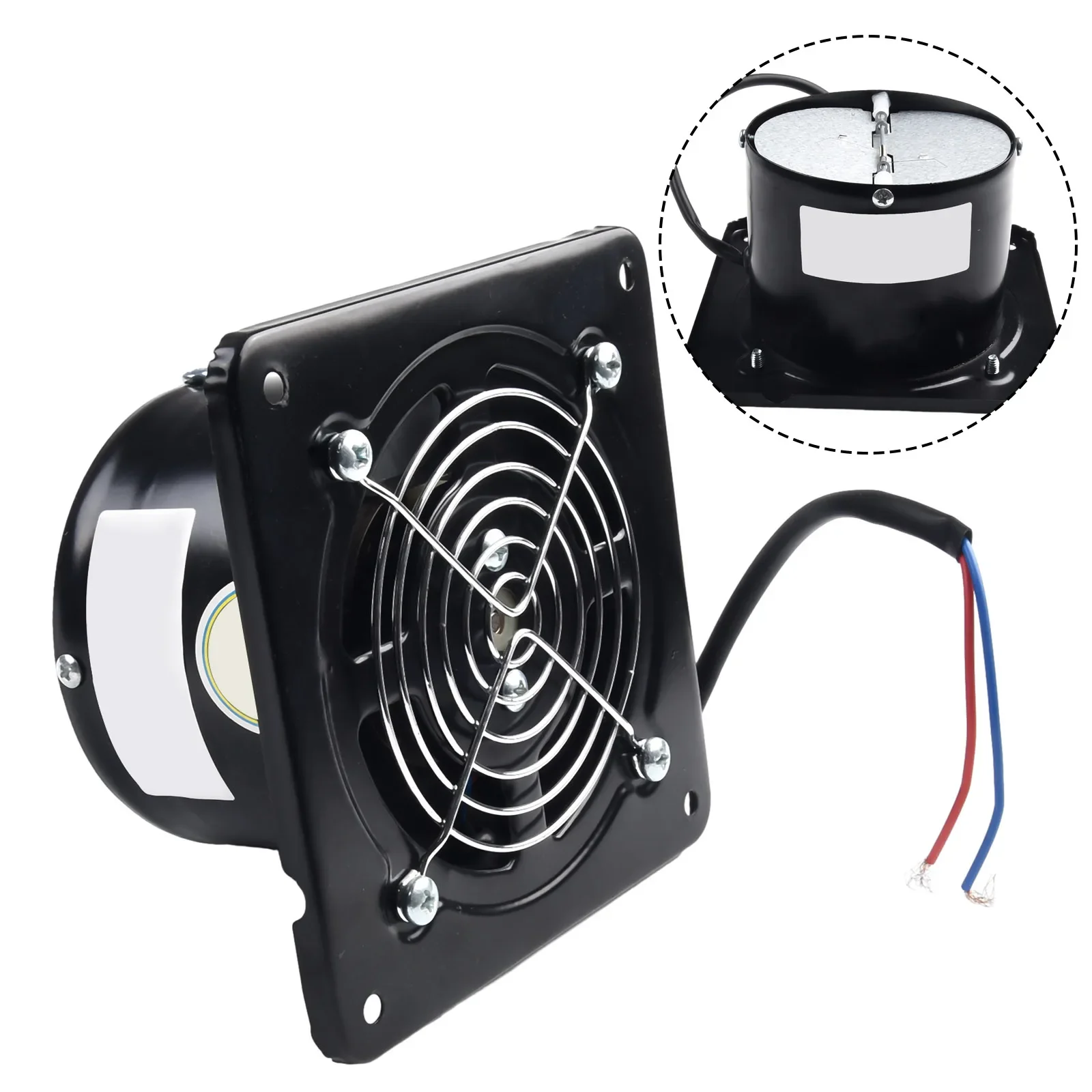 Air Blower Fan Exhaust Fan Black Copper Motor Easy To Install Industrial Low Noise Stainless Steel Ventilation Extractor