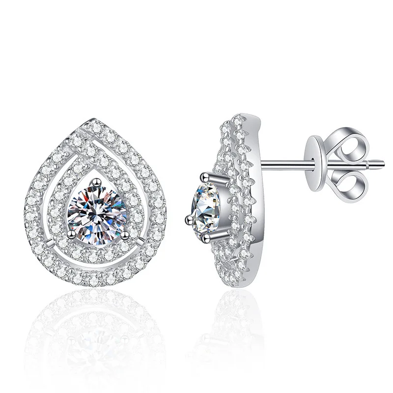 

0.5ct D Color Moissanite Stud Earrings 925 Sterling Silver