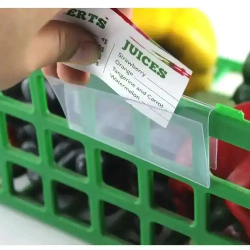 50pcs/lot Easy Clip Shelf Labels Includes Price Label Inserts Ready for Print Price Tag Holder Snap Shelving Shelf Hook