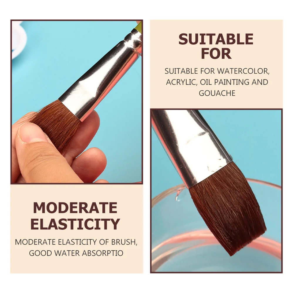 

12Pcs Paint Brush Set Multi-Function Wooden Handle Suitable for Oil Watercolor Acrylic Painting Artist Art Tools