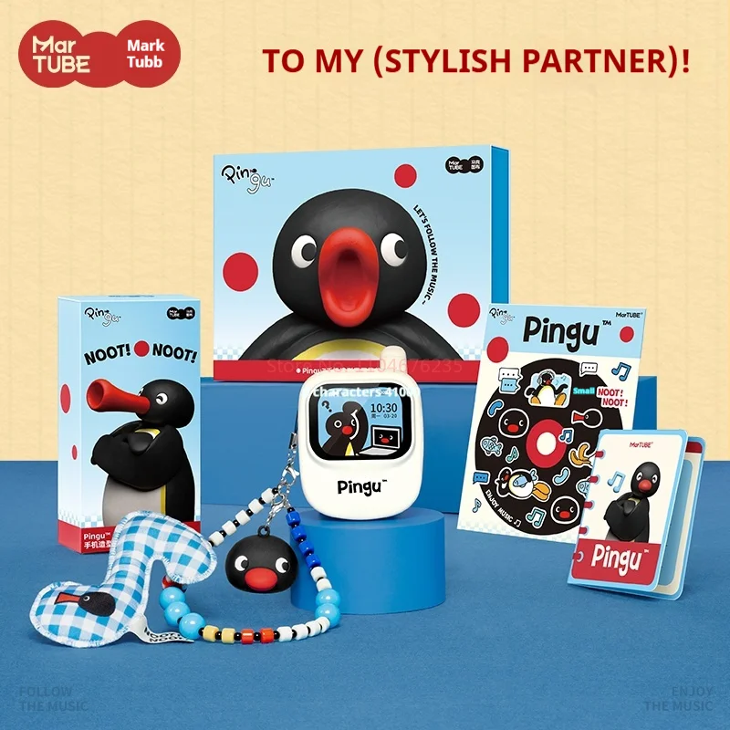 Novo Brinquedo Eletrônico Pingu Smart Screen, Figuras de Anime, Decoração para Celular Pingu, Enfeites, Presente de Natal, Feriado e Aniversário