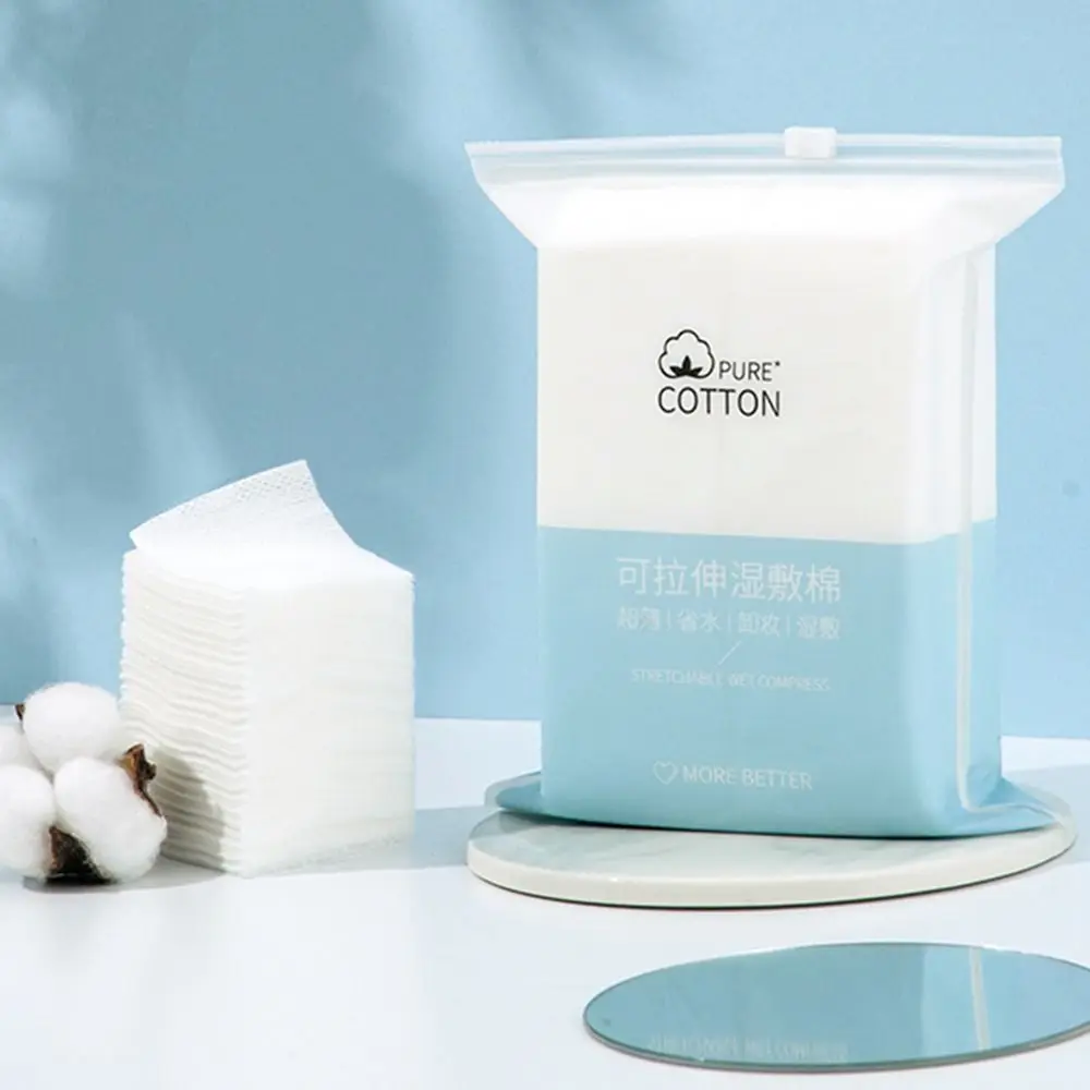 50/200 Uds cuidado de la piel compresa húmeda estirable algodón desechable sección delgada removedor de maquillaje pieza de algodón máscara de algodón cosmética