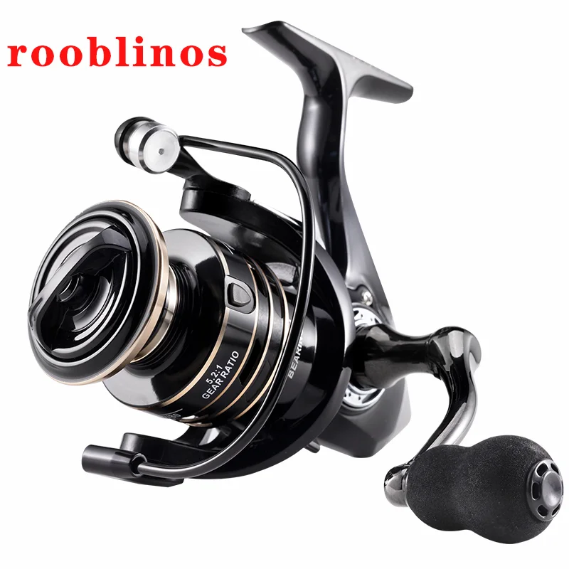 Rooblinos HA Spinning Reels Ultralight Metal 5.2:1 Gear Ratio 2000-7000 Saltwater Or Freshwater Big Max Drag Fishing Reels