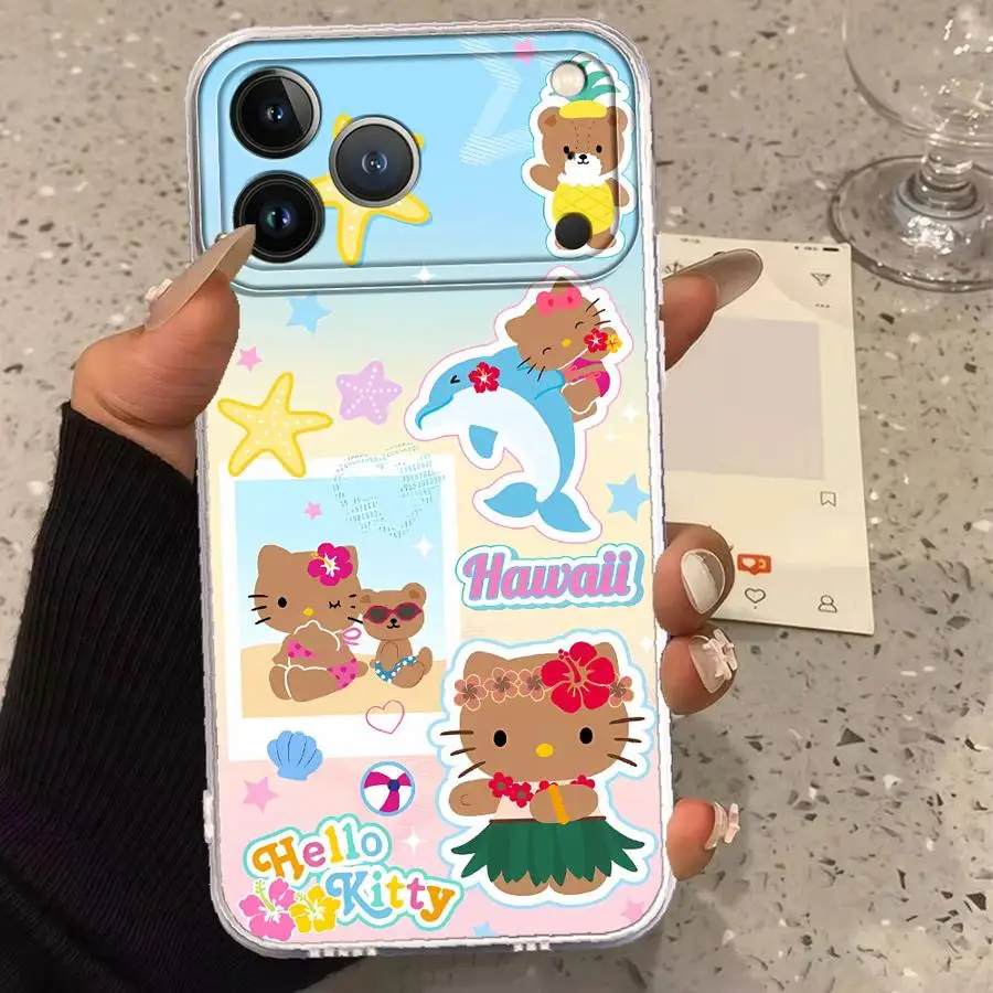 Cartoon Sanrio Hello Kitty Clear Phone Cover Case for Apple iPhone 17 Pro Max 12 17e 11 XS XR 15 16e 16 Air 14 Plus 13 Mini view 5