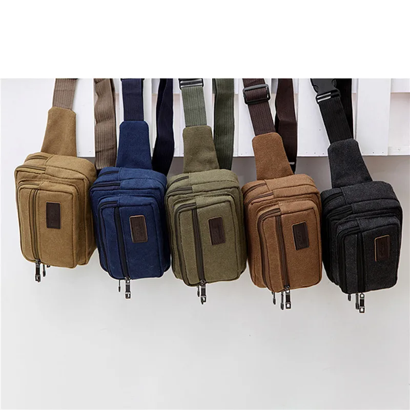 Men Waist Bag Outdoor Sports Multifunctional High Quality Utility Durable Large Capacity Bags Solid Color Male Waist Bags