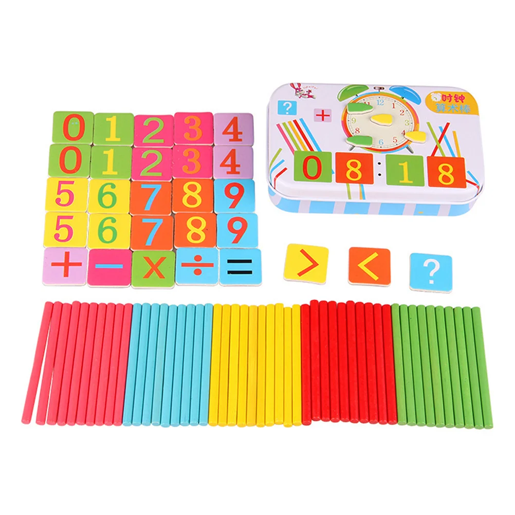 Sussidi didattici per la matematica Scatola puzzle con bastoncini aritmetici Asilo per l'educazione precoce Stimola la capacità di pensiero assortita