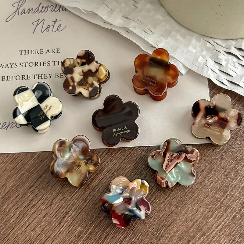 

2 шт., заколка для волос в виде акулы из ацетата для женщин, модный цветок, коготь для волос, толстый хвост, заколки, аксессуары для волос для девочек