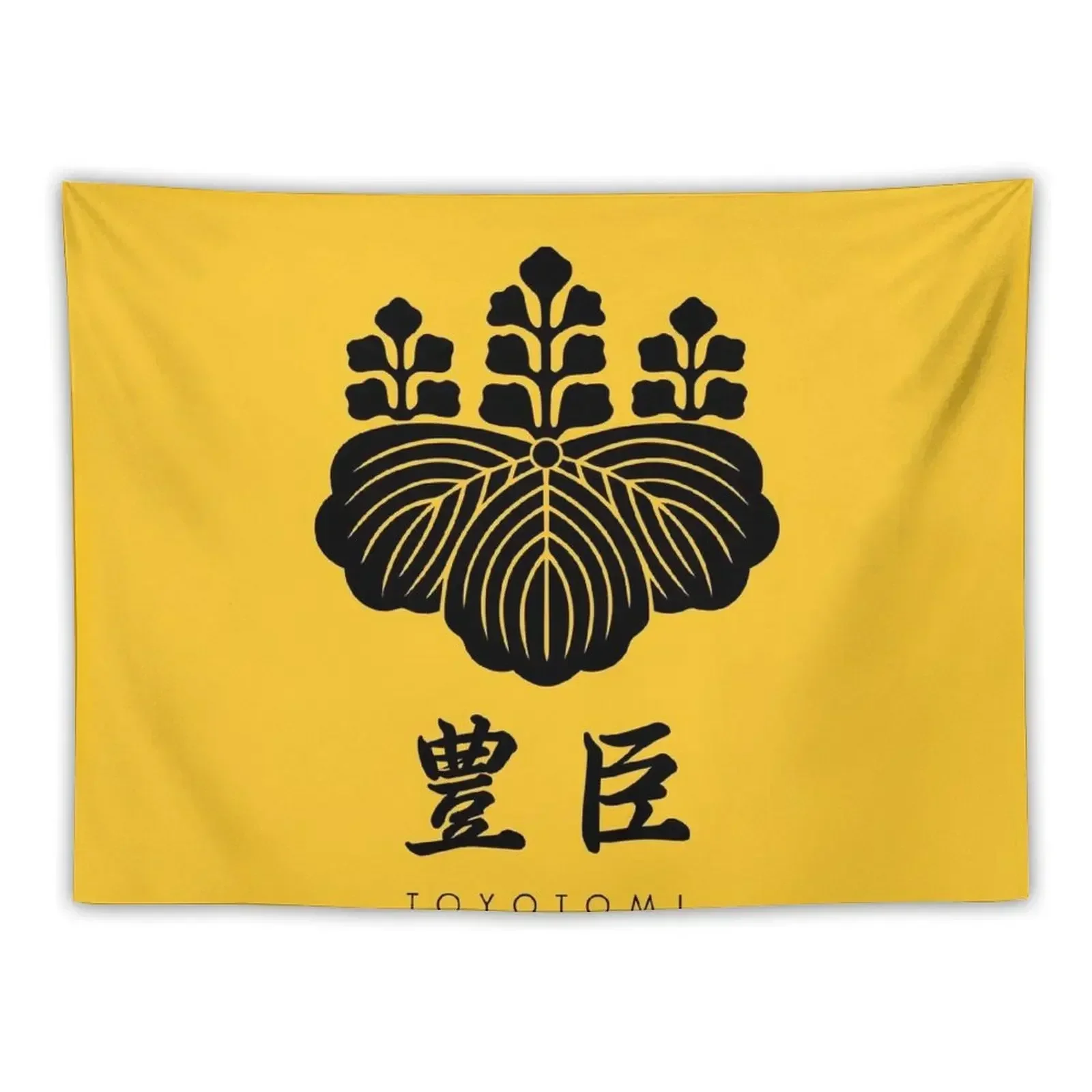 Toyotomi Clan kamon with Clan Name Tapestry Decorative Wall Murals Carpet On The Wall Aesthetic Room Decor Korean Tapestry