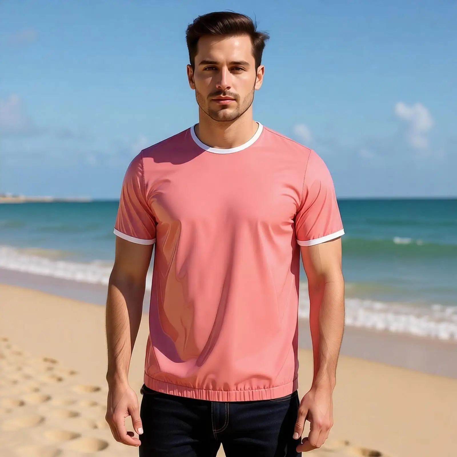 Mens Glossy Waterproof Tank Top Short Sleeve PVC Crop Top Clubwear Vinyl Reusable Hip Hop Dancing Wet Look Casual Streetwear