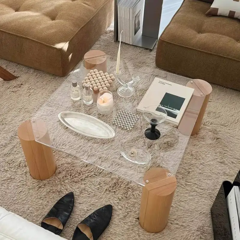 

Japanese Glass Coffee Tables Business Classic Vintage Cute Coffee Tables Luxury Modern Nordic Mesas De Centro Furniture Home