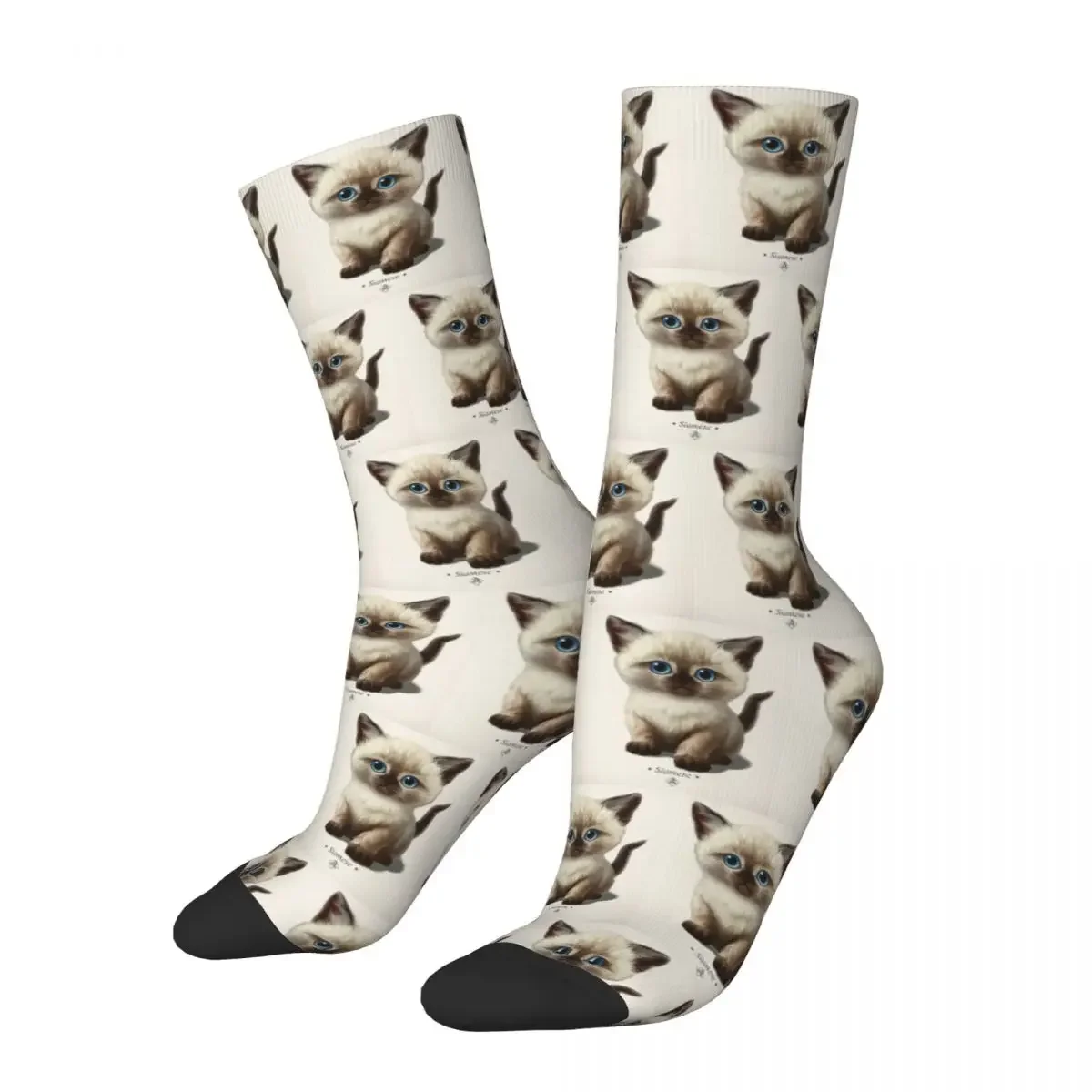 

Cataclysm- Siamese Kitten Classic Socks Harajuku Super Soft Stockings All Season Long Socks for Man's Woman's Birthday Present