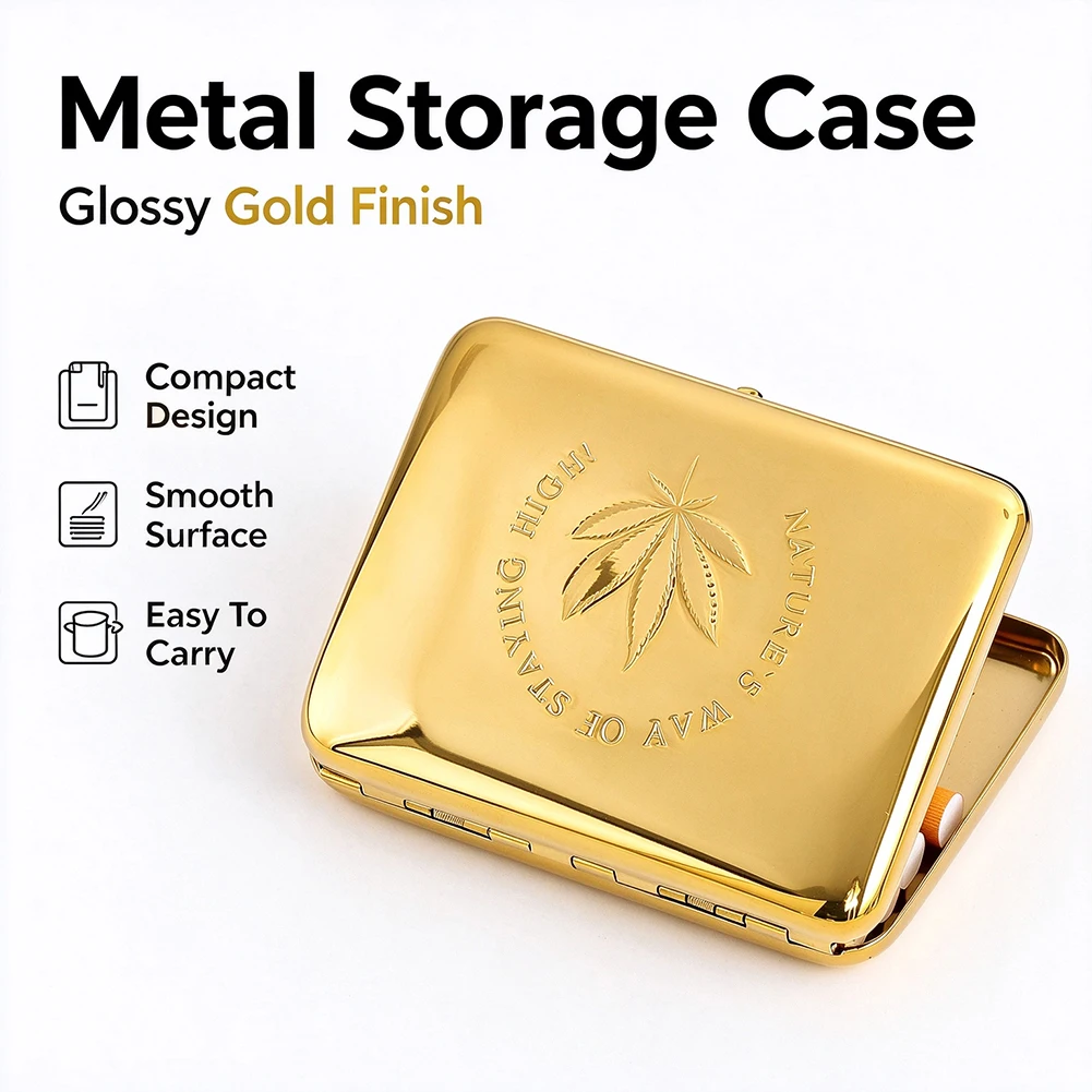 Brass Metal Cigarette Case Glo - Smoking & Vaping Accessories review and price