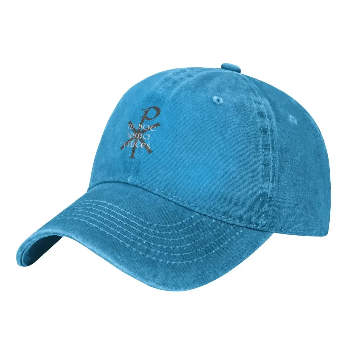 IN HOC SIGNO VINCES Chi Rho Christogram Baseball Cap Fishing cap Wild Ball Hat Women Men's