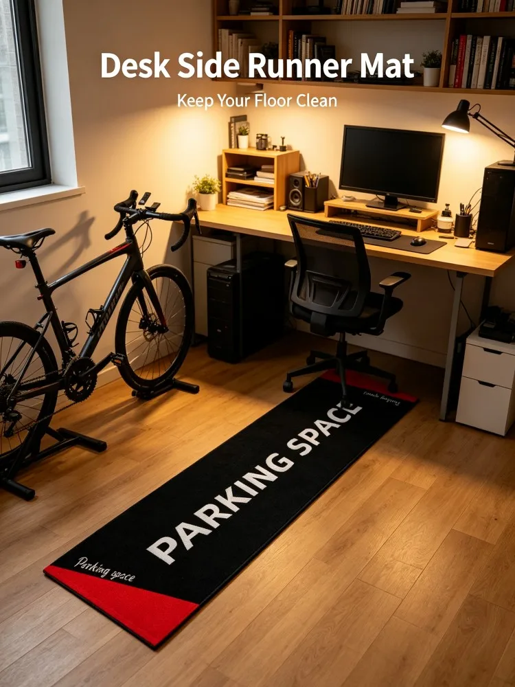 Parking Space Long Runner Rug Non‑Slip Floor Mat Indoor Bike Exercise Mat Home Gym Hallway Bedroom Decor Carpet