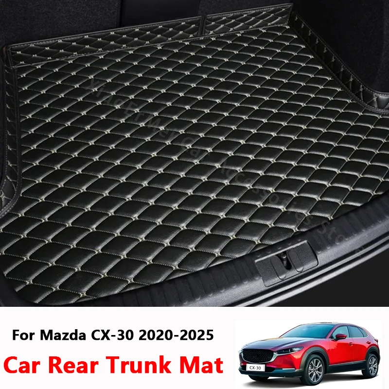 

Car Trunk Mat for Mazda CX-30 CX30 Axela Rear Trunk Protector Pad Leather Cargo Liner Tail Boot Tray Cover Car Accessories