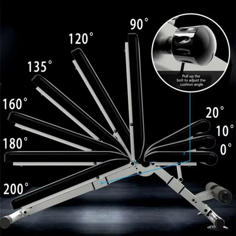 Banco de Abdominales Plegable para Ejercicios de Fitness para Hombres y Mujeres, Equipo Deportivo para Reducción de Abdomen para Gimnasio en Casa