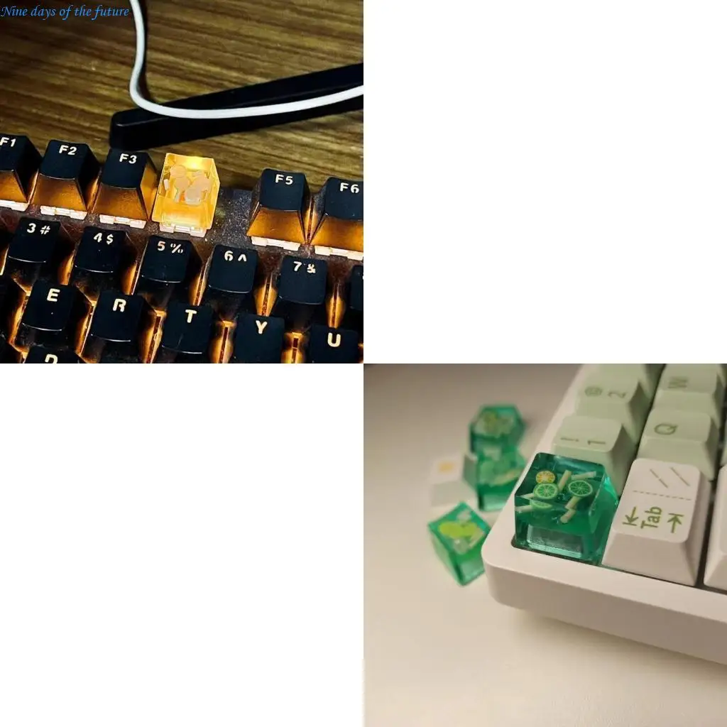 OEM Profile Keycap Mechanical Keyboards Keycap Resin  backlights Fruit Keycaps 1PC E65A