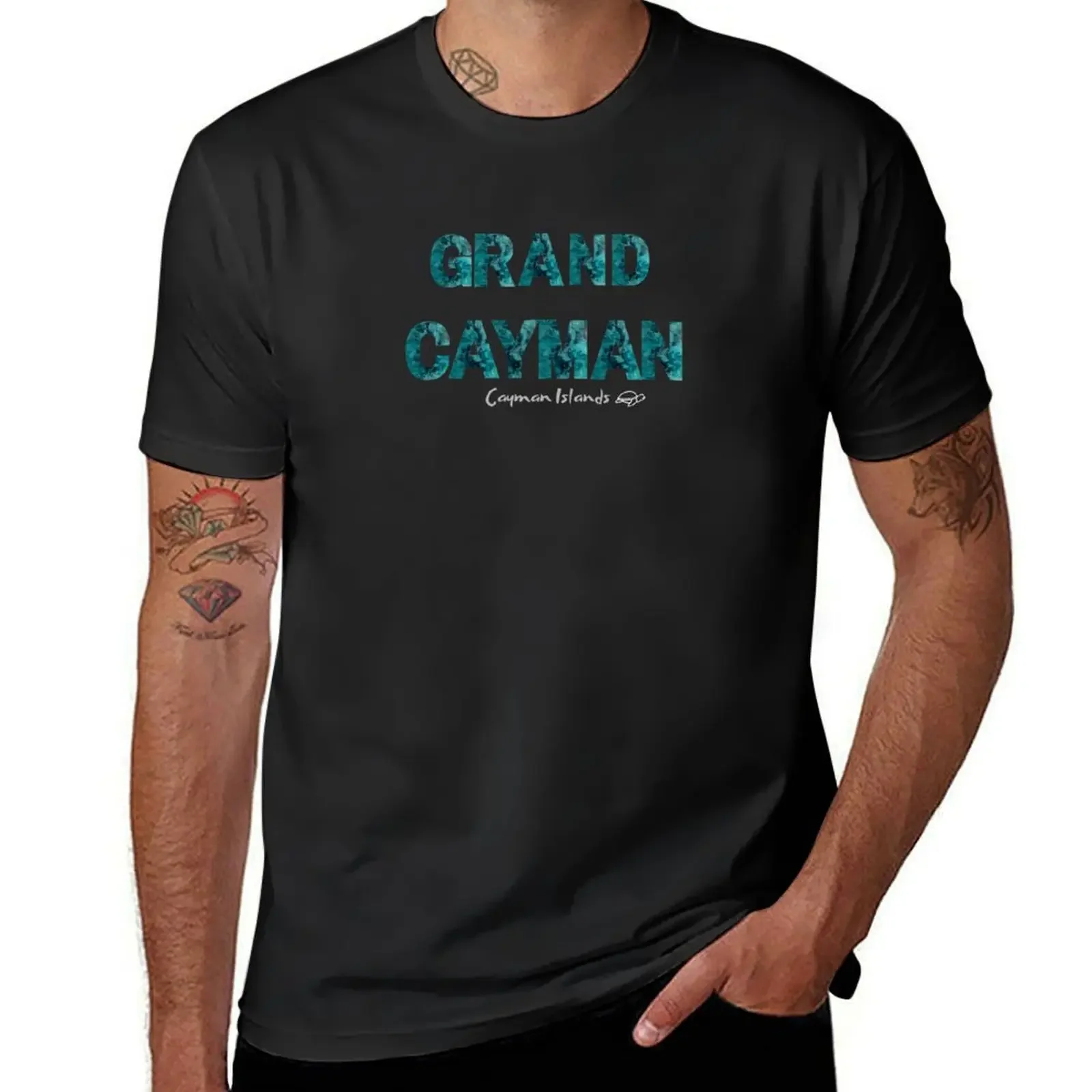 Cayman Islands Alcohol Ink T-Shirt graphics summer 2025 man clothes hippie clothes mens clothes