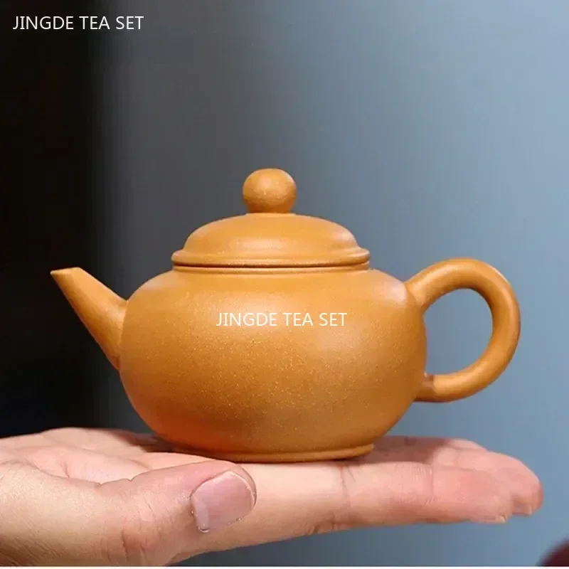 100ml Chinese Yixing Purple Clay Teapot Raw Ore Section Mud Home Tea Pot Ball Hole Filtration Zisha Kettle Handmade Tea Set