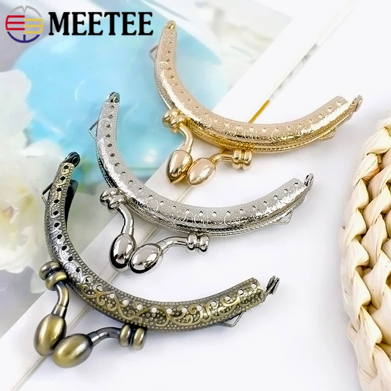 

2/5/10Pc 8.5cm Metal Purse Frame Lock Arc Bag Handle Kiss Clasp Coin Wallet Handbag Handles DIY Handmade Sewing Bags Accessories