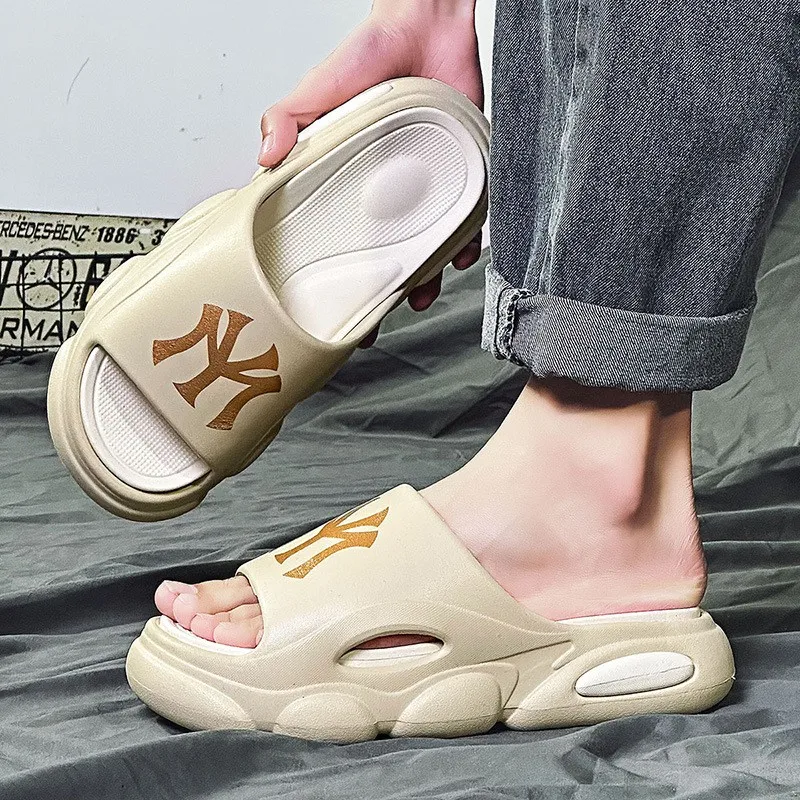 2024 Men's Summer EVA Slippers Fashion Extra-thick Sole Slides Light Shoes Outdoor Sandals Male Comfortable Beach Shoes