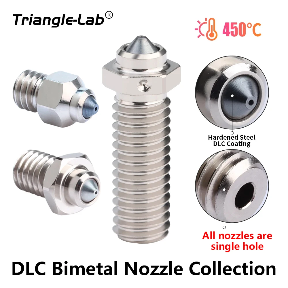 Trianglelab  MK8  Volcano Nozzle Hardened Steel Copper Alloy High Temperature and Wear Resistant For Volcano Hotend 3d Printer