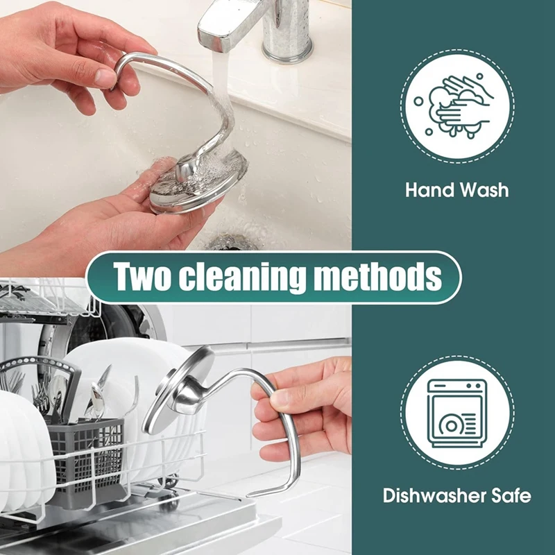 Accesorio para mezcladores, batidor de borde flexible, gancho para masa K45WW, látigo de 6 cables para Kitchenaid, piezas de batidora con cabezal inclinable de 4,5-5 cuartos