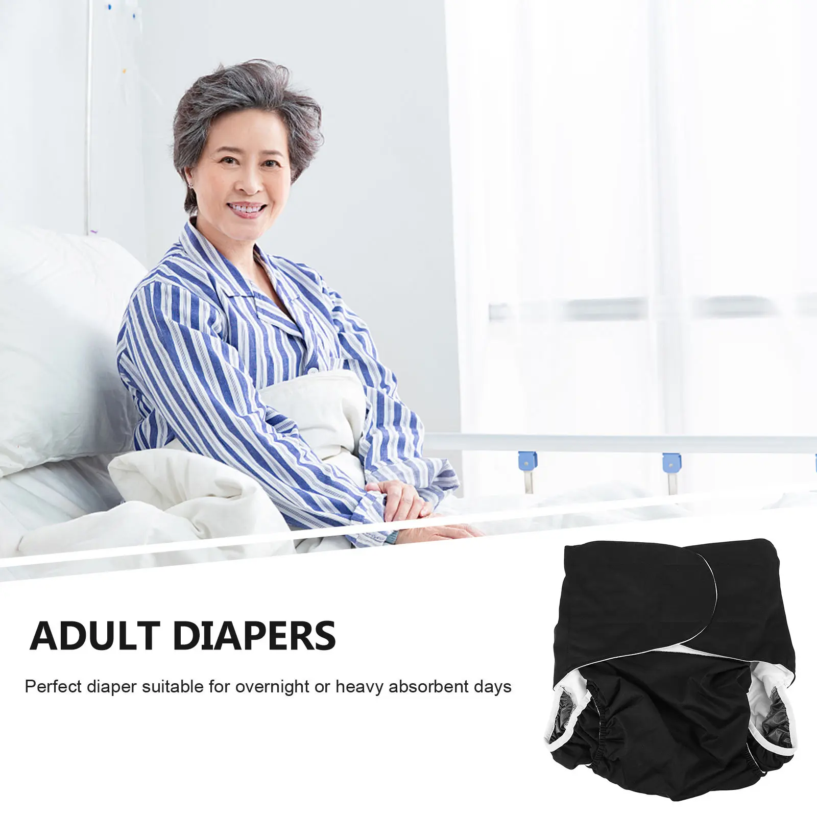 

1Pcs Waterproof Breathable Reusable Adult Diaper for Incontinence Men Women Elderly Postpartum Heavy Flow Leakproof Adjustable