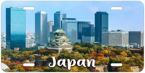 Placa de matrícula de coche novedosa Japón Osaka Kansai