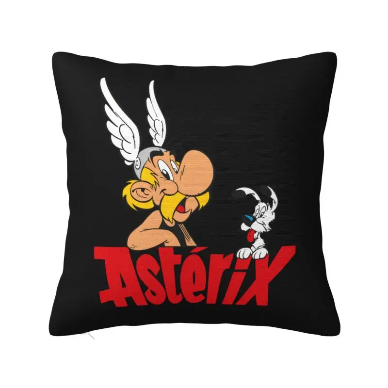 Adventure Manga Asterix Cushion Covers Dogmatix Obelix Manga Velvet Nordic Pillow for Car Sofa