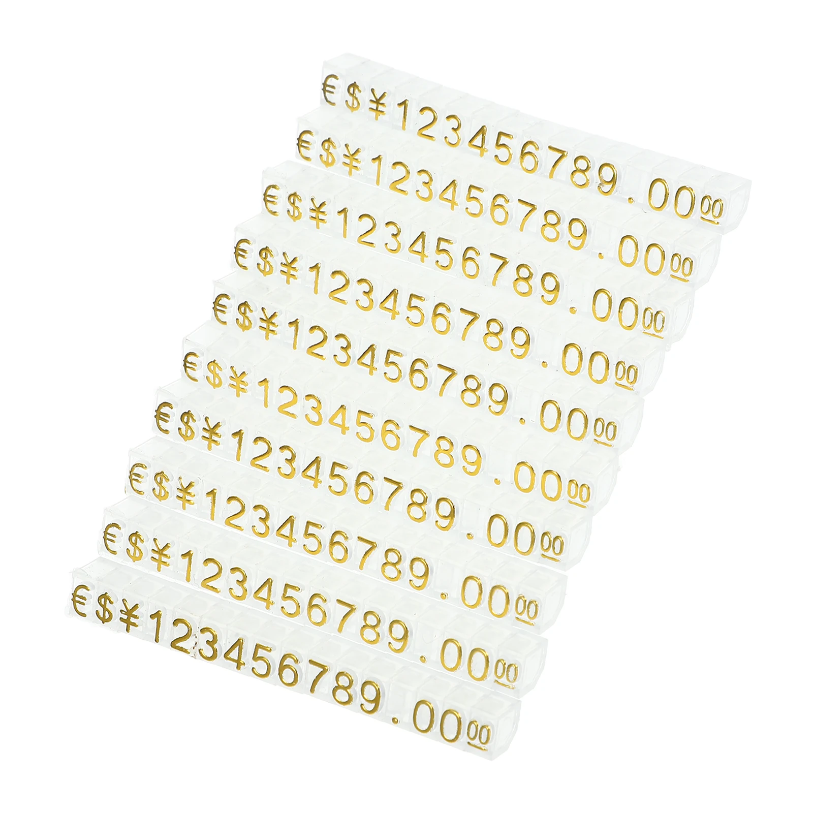 20 Pcs 디지털 보석 가격 큐브 검은 글자 가격 가격 보석 가격 태그 태그 소매점 폴더 레이블