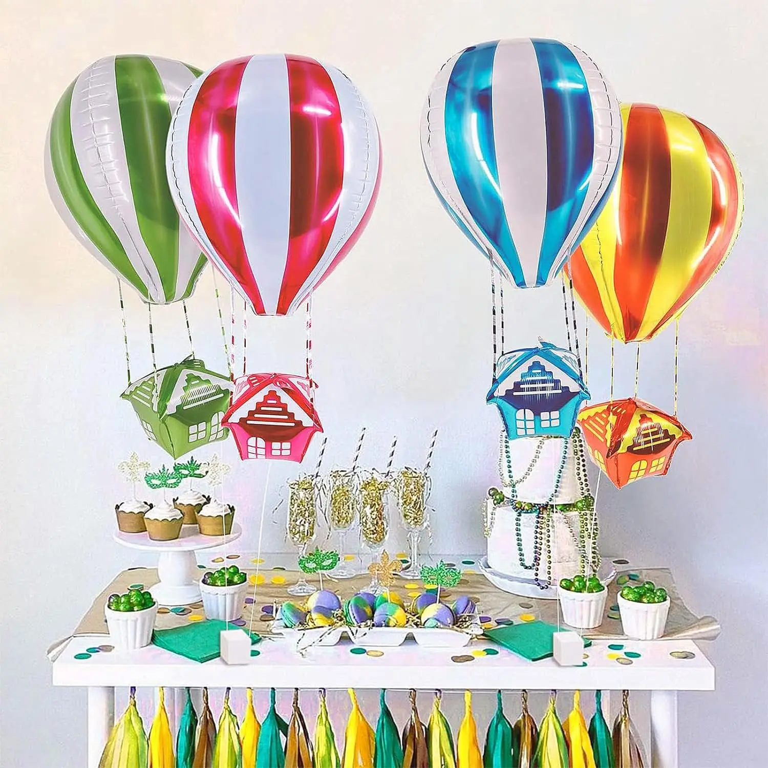 89x29cm 4D Hot Air Balloon Birthday Party Decoration Aluminum Helium Foil Balloons Valentine\'s Day Wedding Decor hot air balloon