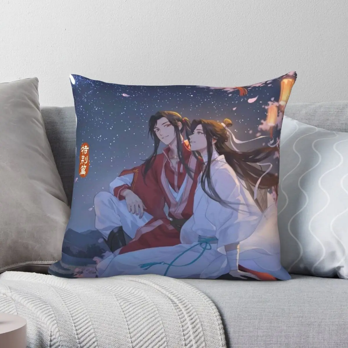 

HuaLian Square Pillowcase Polyester Linen Velvet Creative Zip Decor Pillow Case Sofa Cushion Cover