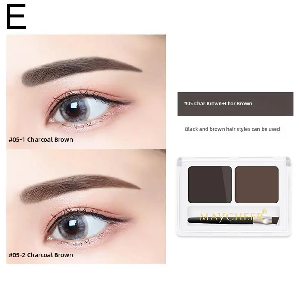 2Color Eyebrow Powder Palette Makeup Black Brown EyeBrow Shadow Waterproof Eye Palette Professional with Brush Cosmetic Enh Z6N5