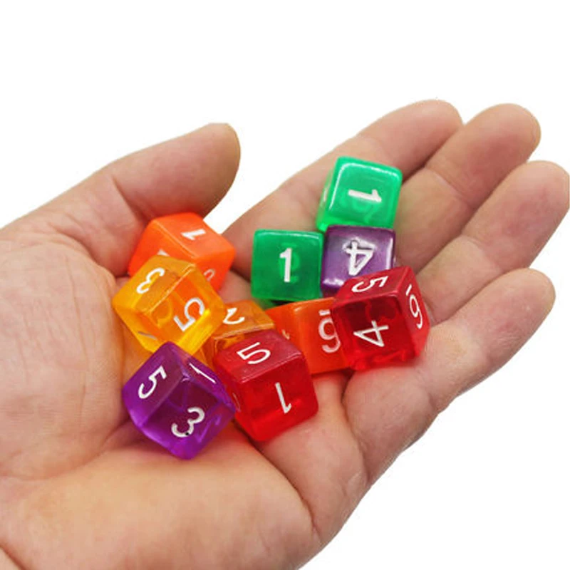 Transparent Dice With Numbers Ideal Gift for Children Early Development Toys For Learning Activities Math Educational Supplies