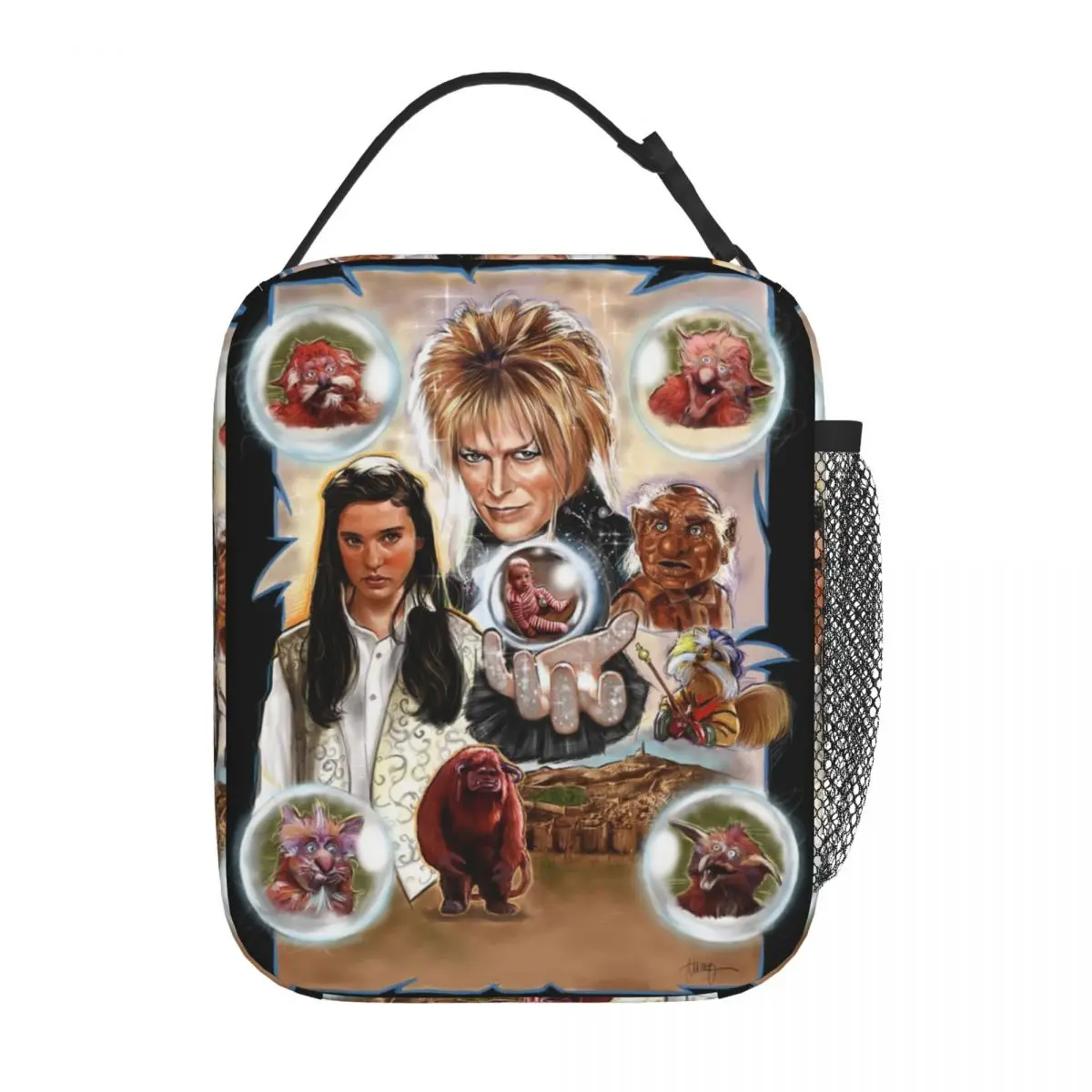 Labyrinth Jareth Ludo Horror Film Accessories Insulated Lunch Tote Bag Lunch Container Portable Unique Cooler Thermal Lunch Box