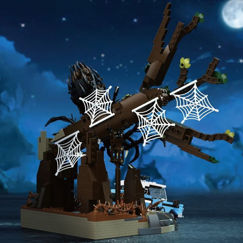 66158 غامض الغابات المحرمة العملاقة العنكبوت اللبنات تجميعها DIY عيد الميلاد اللبنات لعبة