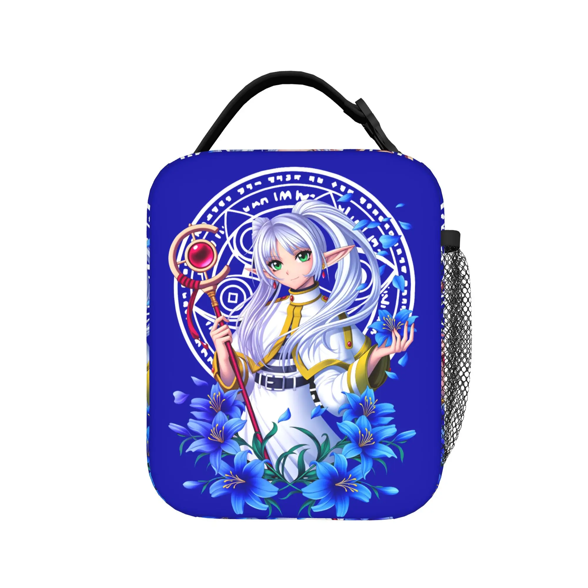 Frieren Manga Insulated Lunch Bags Portable Magician Reusable Thermal Bag Tote Lunch Box Beach  Travel Men Women