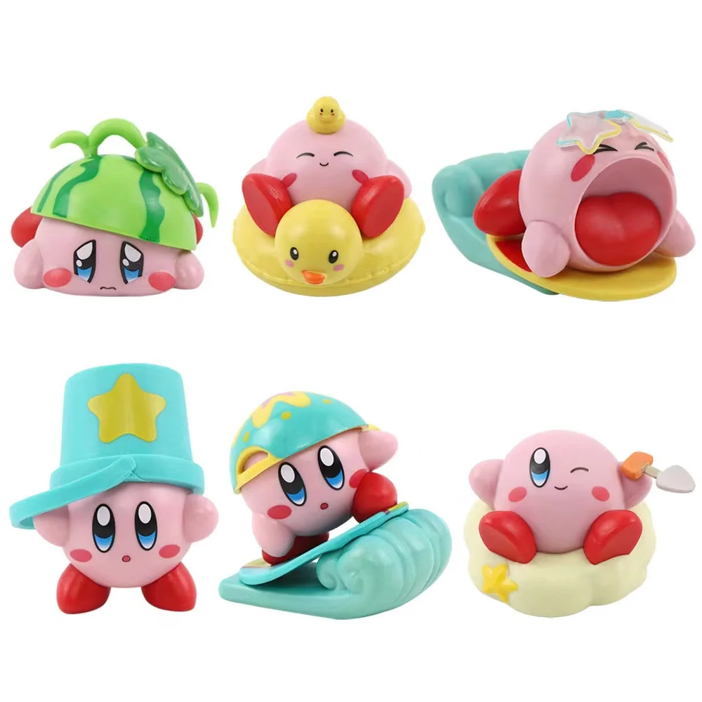 

6pcs/Set Kirby Cartoon Anime Games Figure Pink Kirby Waddle Dee Doo Cute Collect Mini Toys Dolls Action Toy Figure Birthday Gift