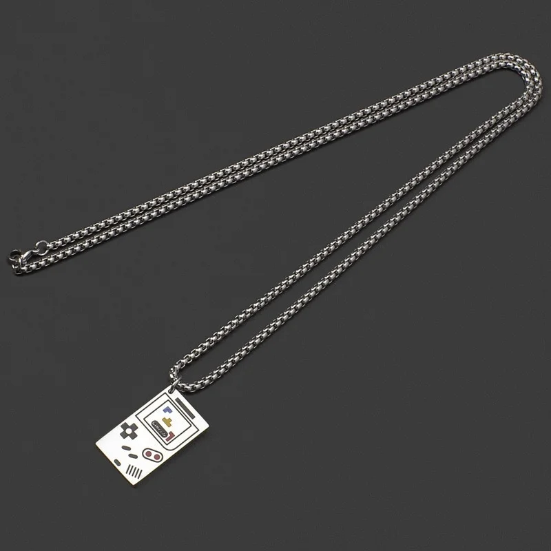 جديد عصري أذرع التحكم في ألعاب الفيديو قلادة قلادة من الفولاذ المقاوم للصدأ زوجين الشارع العصرية قلادة قلادة حفلة هدية محظوظة #5