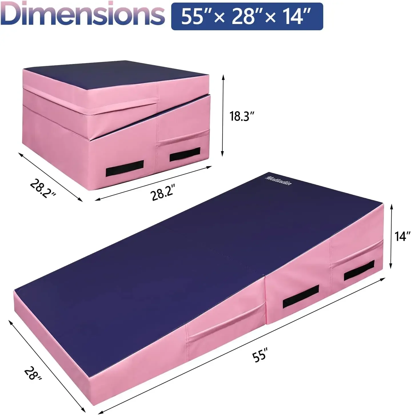 [¡Mejor vendedor, ¡Compre ahora! ] Estera inclinada de cuña de queso para gimnasia plegable, estera con forma de habilidad para gimnasio y Fitness para niños y niñas en casa Tra