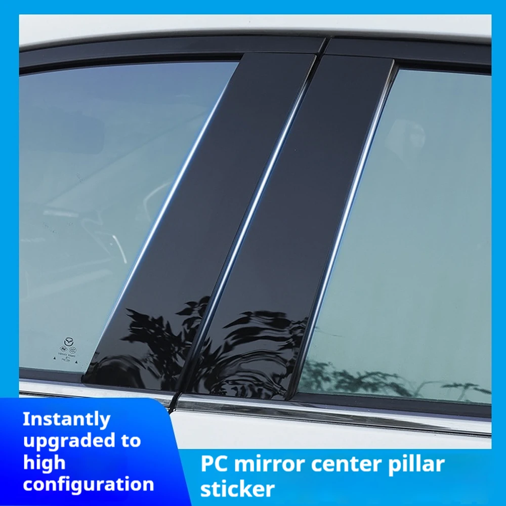 Para porsche cayenne 2006-2024 2018 2019 2020 2021 preto coluna central janela guarnição cobre b c-pilar adesivos acessórios 8 peças