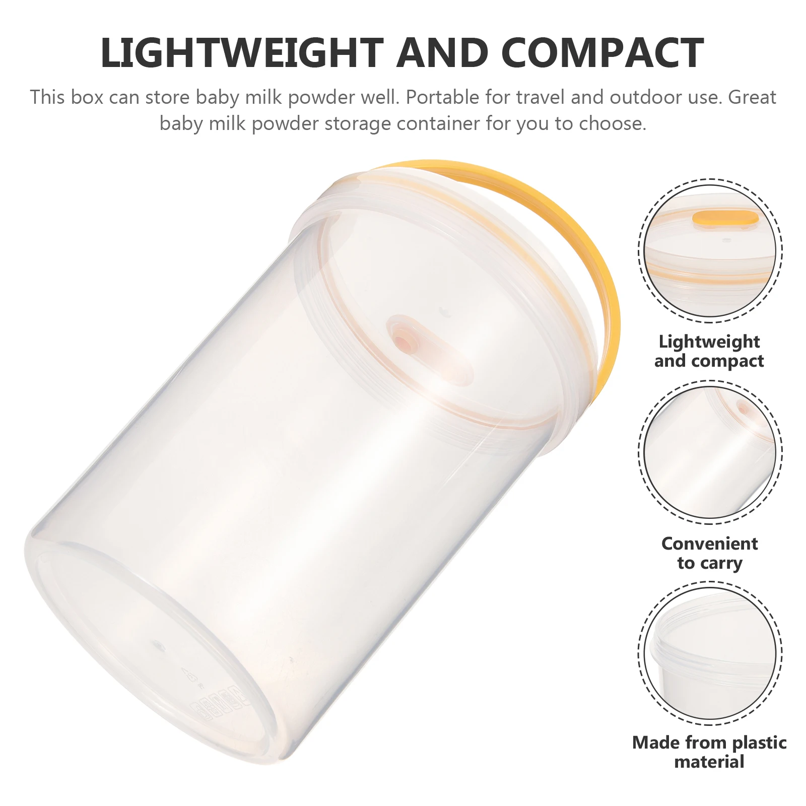 

Milk Powder Storage Tank Formula Portable Container Sealed Box Case