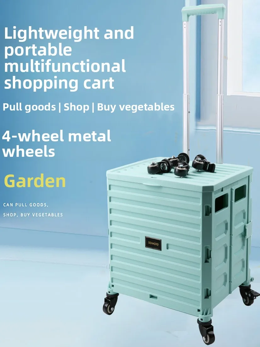 chariot-de-courses-pliable-multi-roues-portable-avec-poignee-ideal-pour-les-courses-la-vente-de-produits-et-l'organisation-a-domicile