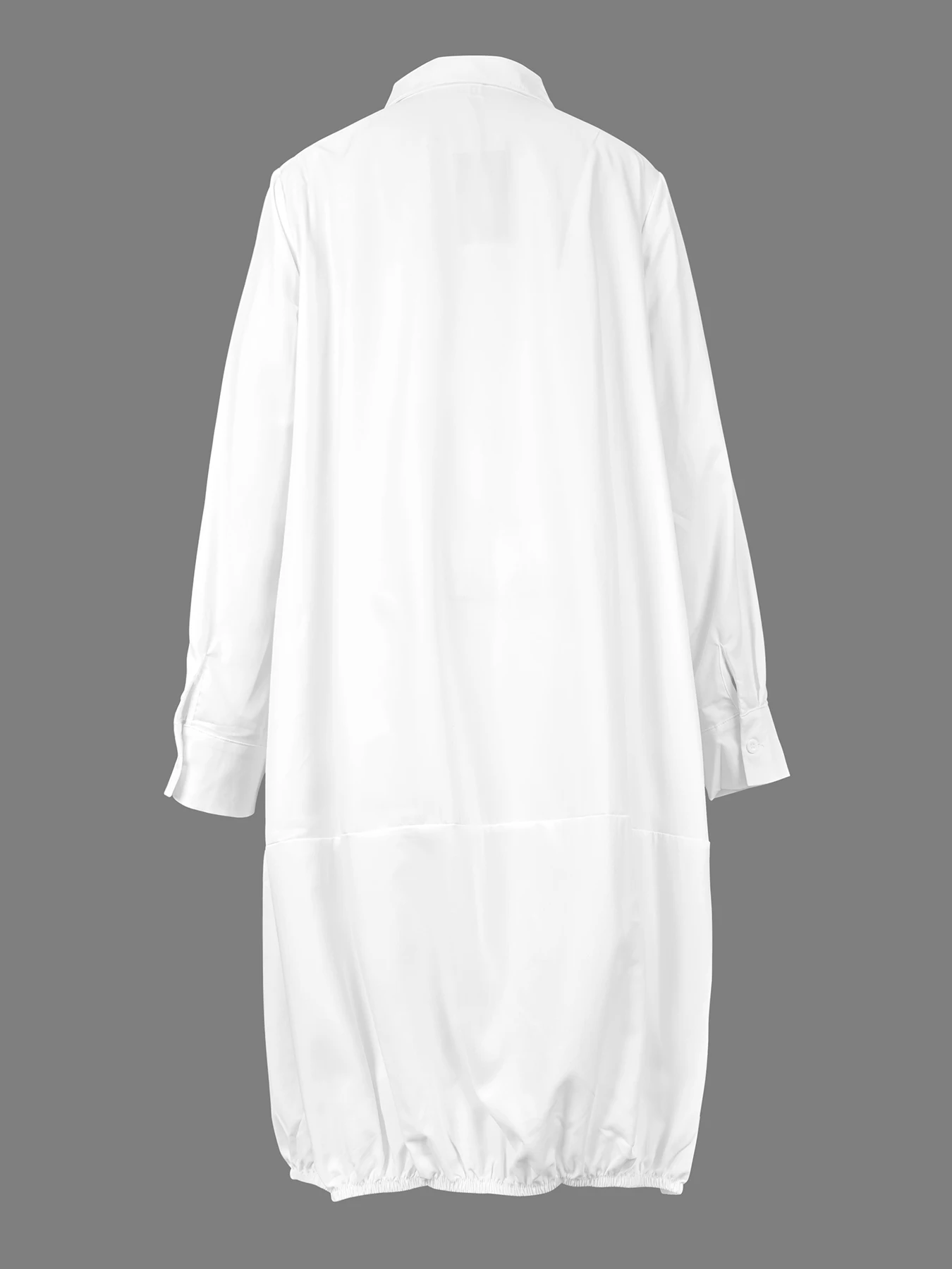 Camicie con risvolto tinta unita allentate a maniche lunghe semplici da donna Abito 2026 Nuova primavera elegante casual quotidiano per uscire abiti longuette