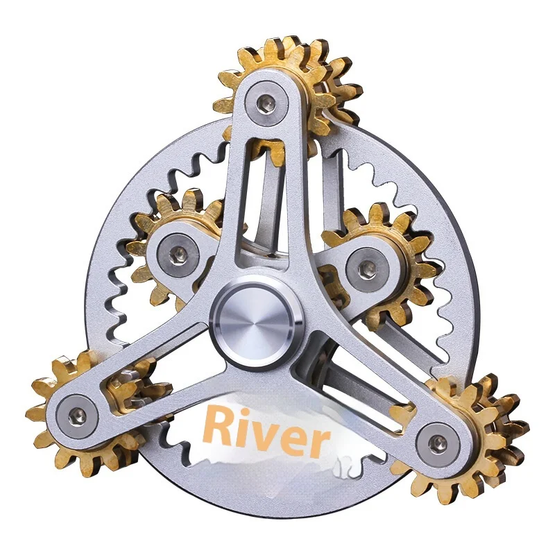 Precision Mechanical Nine-tooth Linked Finger Top Gyro Stress Relief Toy Fidget Spinner For Adults Creative Relaxation Tool