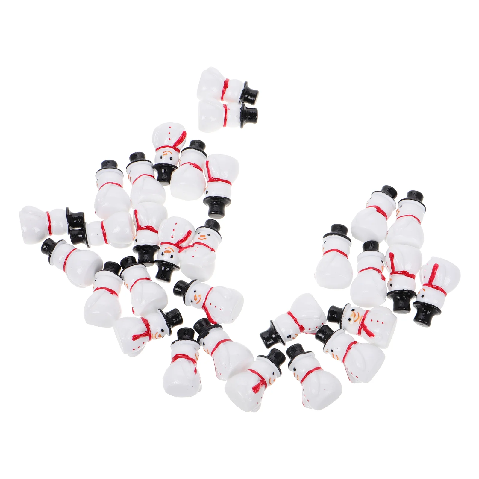 30 Pcs Toys Mini Snowman Christmas Ornaments Decorations Statue Snowmen Father Crafts for Kids